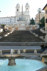 The gracious marble Spanish Steps,