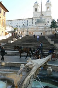 The gracious marble Spanish Steps,