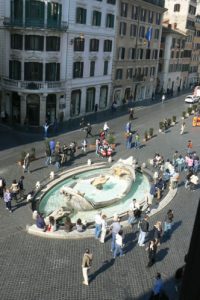 Piazza di Spagna/Spanish Plaza The boat fountain Fontana della Barcaccia (Fountain